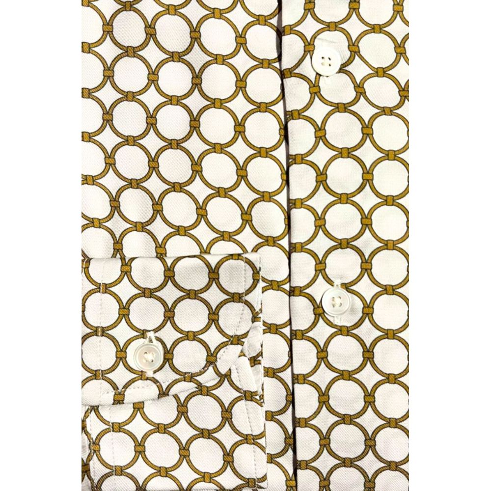 Camicia da uomo in viscosa bianca Bagutta