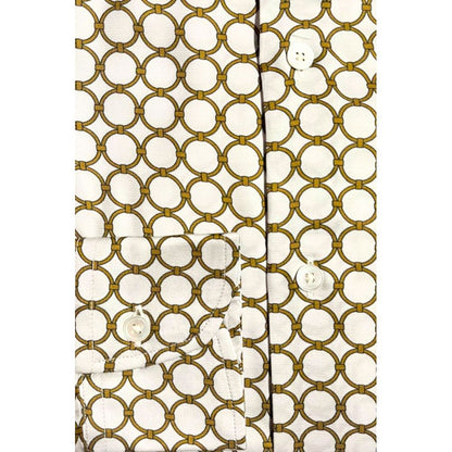 Camicia da uomo in viscosa bianca Bagutta