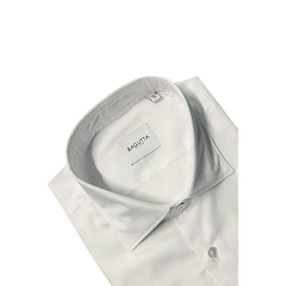Camicia da uomo in cotone bianco Bagutta