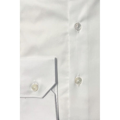 Camicia da uomo in cotone bianco Bagutta