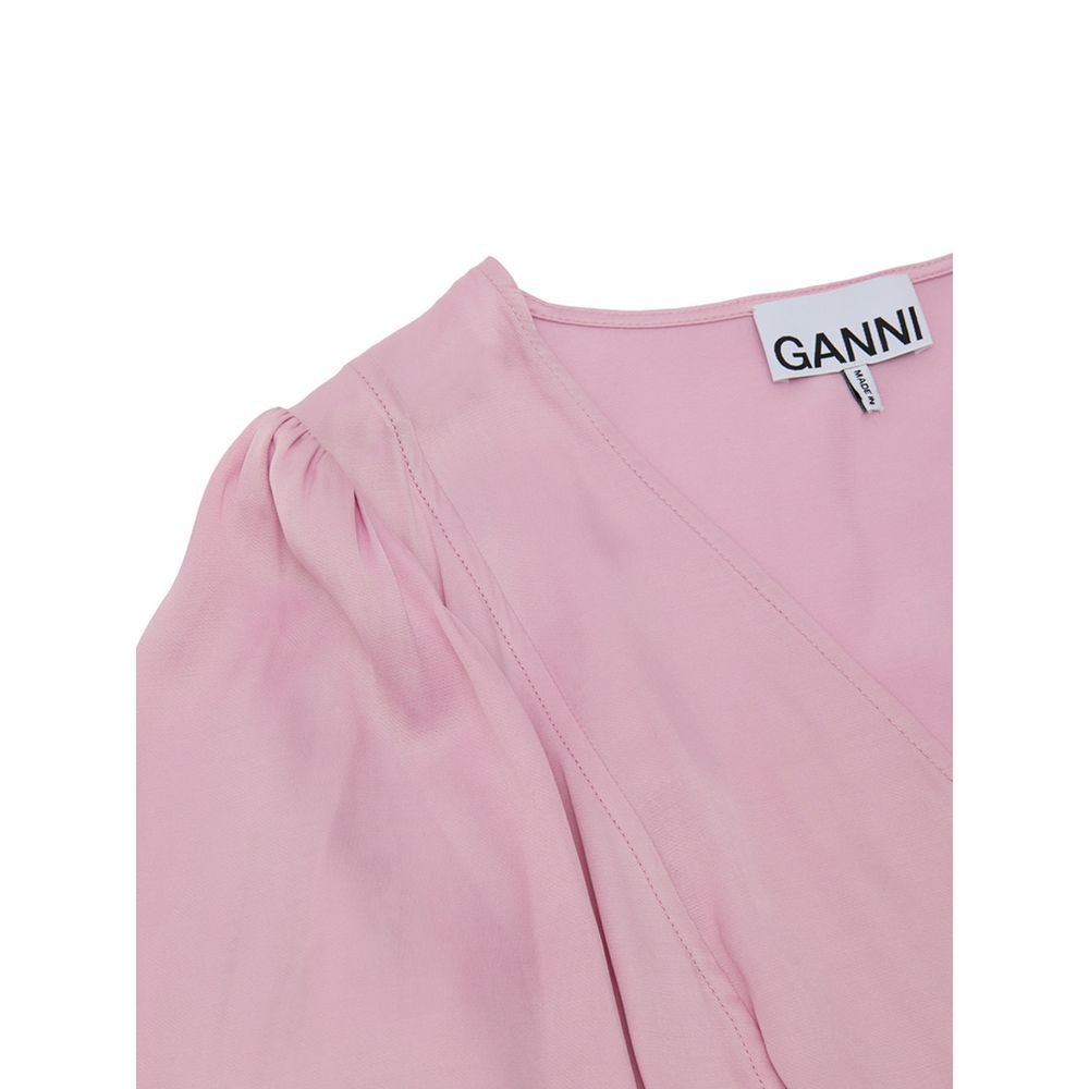 Débardeurs Ganni roses en satin