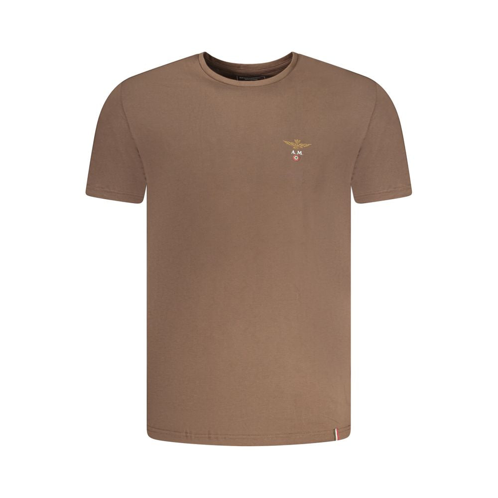 Aeronautica Militare Marrone Coton T-Shirt Homme