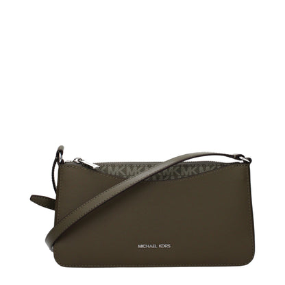 Borsa a tracolla in tessuto verde Michael Kors