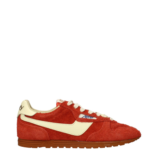Sneakers Autry in pelle arancione