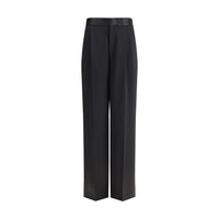 SA SU PHI Pantaloni casual in seta nera
