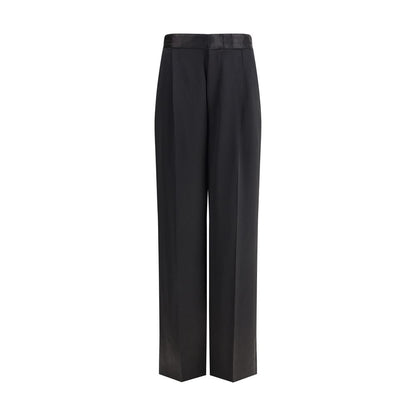 SA SU PHI Pantaloni casual in seta nera