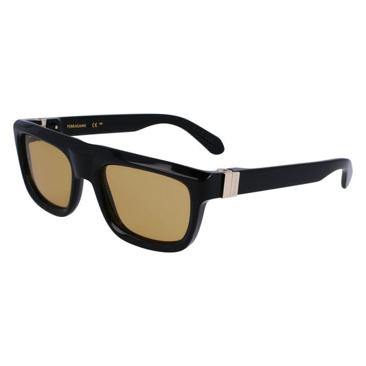 Occhiali da sole Ferragamo in acetato nero