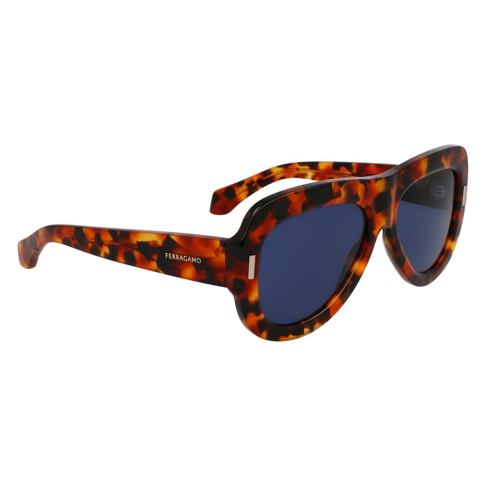 Lunettes de soleil Ferragamo en acétate marron