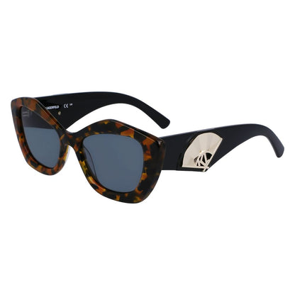 Occhiali da sole in acetato marrone Karl Lagerfeld