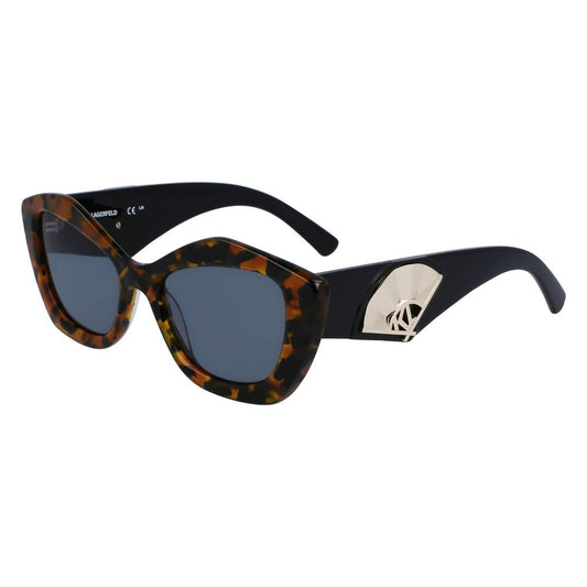 Occhiali da sole in acetato marrone Karl Lagerfeld