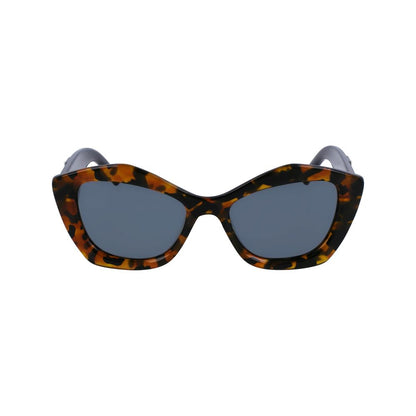 Occhiali da sole in acetato marrone Karl Lagerfeld