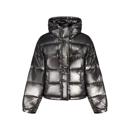 Calvin Klein Giacca Nera in Poliestere da Donna