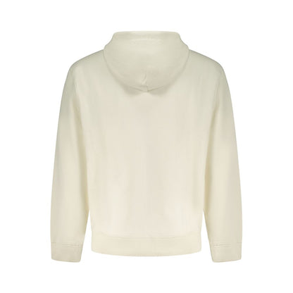 Felpa con cappuccio da uomo in cotone bianco Calvin Klein