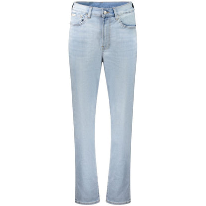Jean Calvin Klein Azzurro en coton pour femme