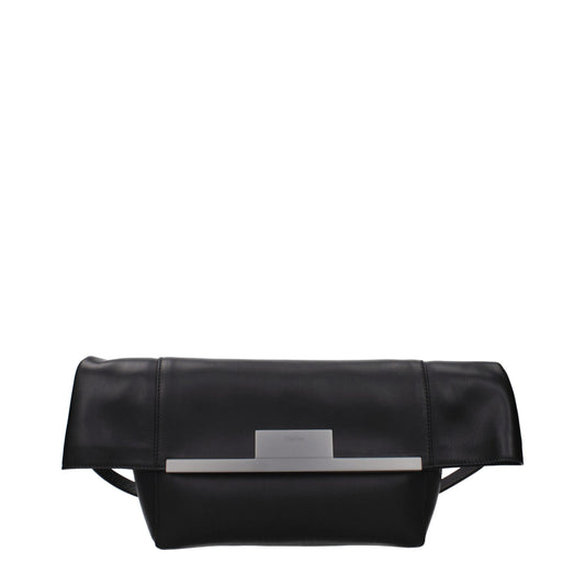 Borsa a tracolla in pelle nera Max Mara