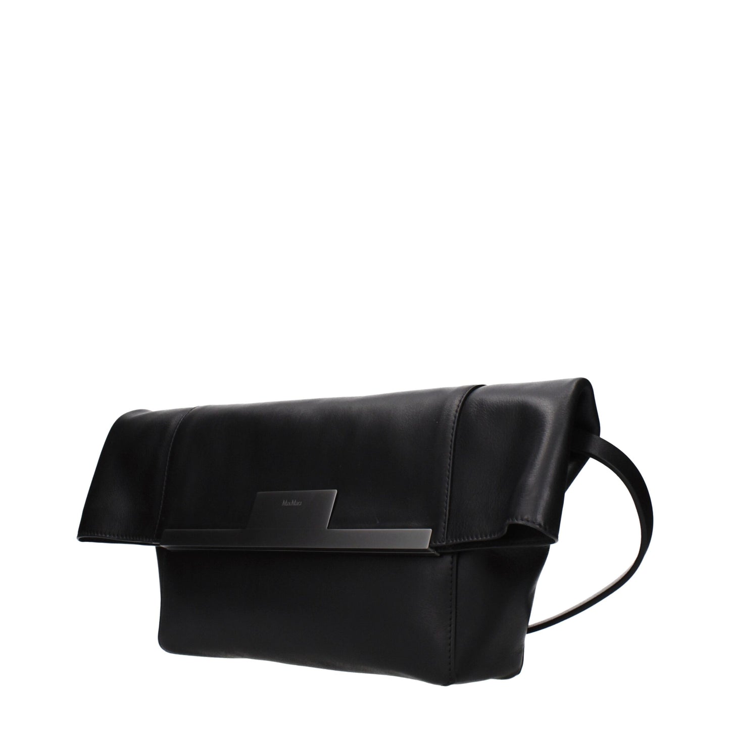 Borsa a tracolla in pelle nera Max Mara