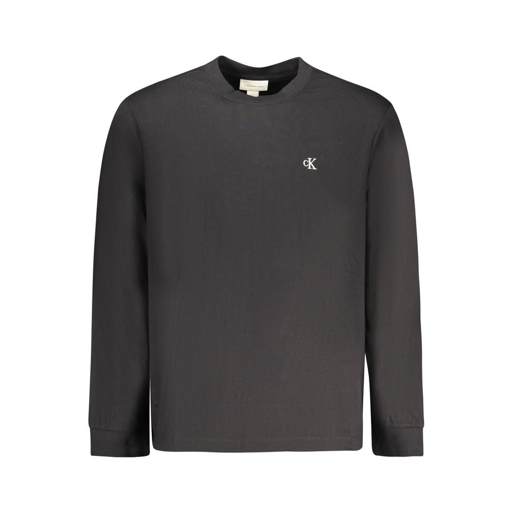 Maglietta da uomo in cotone nero Calvin Klein