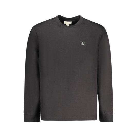 Maglietta da uomo in cotone nero Calvin Klein