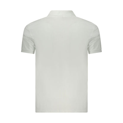 Polo da uomo in cotone bianco Calvin Klein