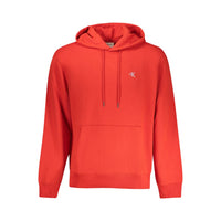 Felpa da uomo in cotone rosso Calvin Klein