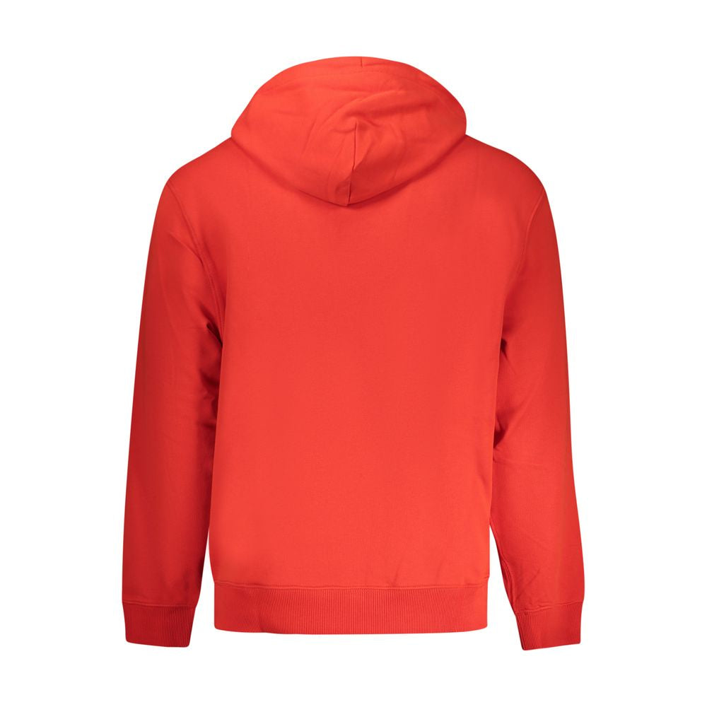 Felpa da uomo in cotone rosso Calvin Klein