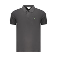Polo da uomo in cotone nero Calvin Klein