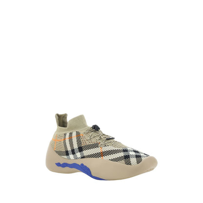 Sneakers sportive Burberry in poliestere marrone