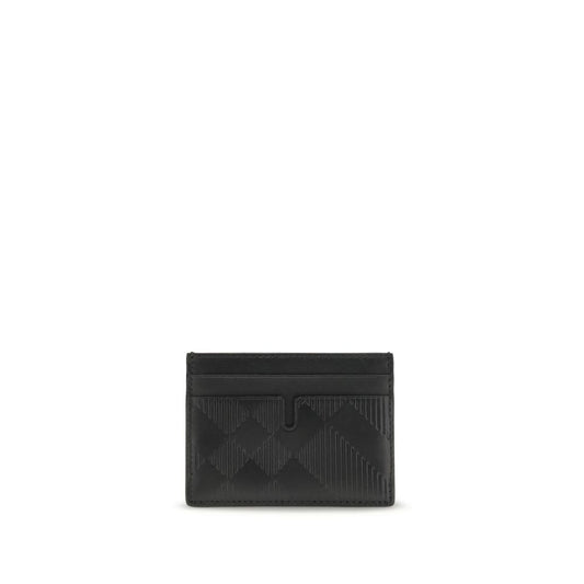 Portafoglio Burberry Bos Taurus in pelle di vitello nera