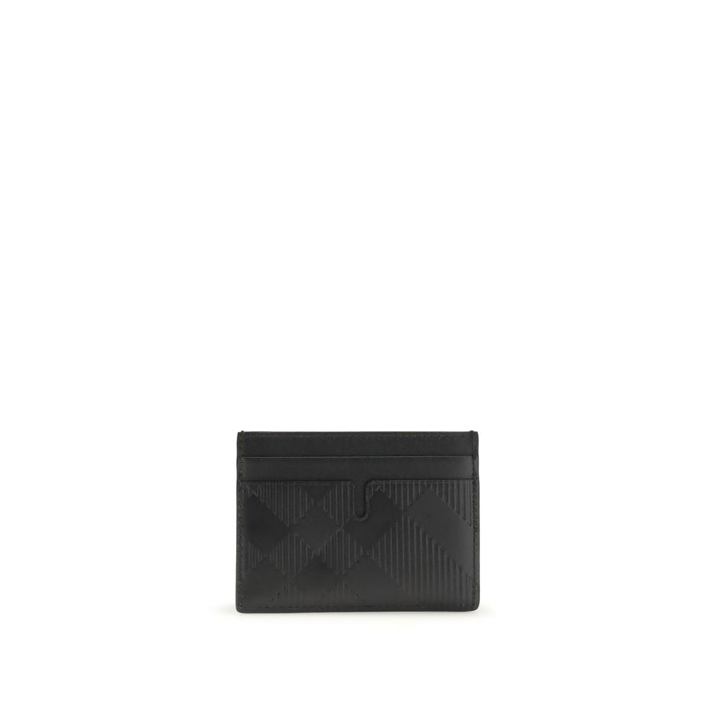Portafoglio Burberry Bos Taurus in pelle di vitello nera