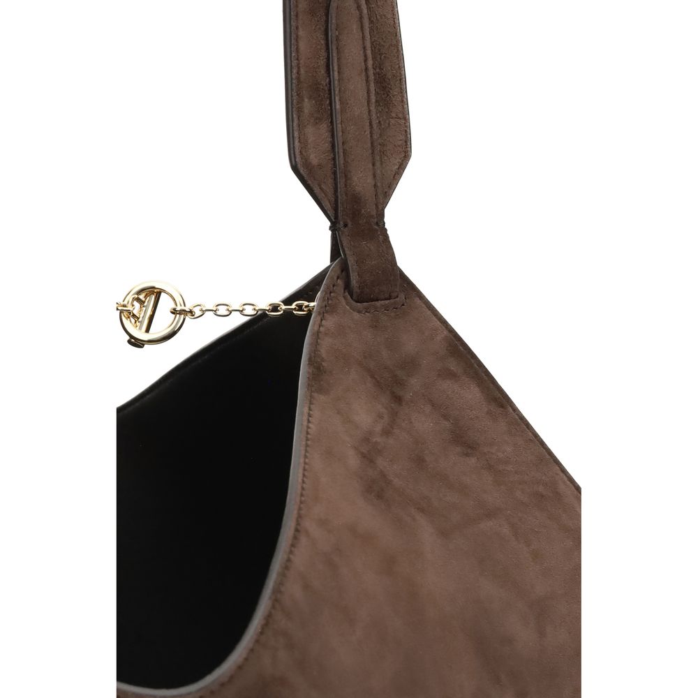 Khaite Brown Calf Leather Bos Taurus Tote Bag