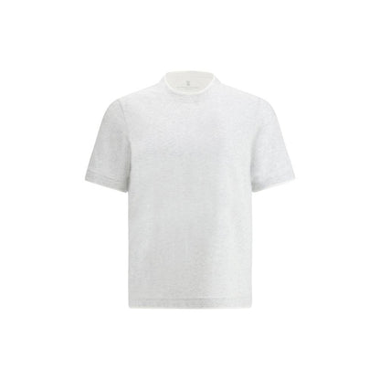 T-shirt en coton gris Brunello Cucinelli