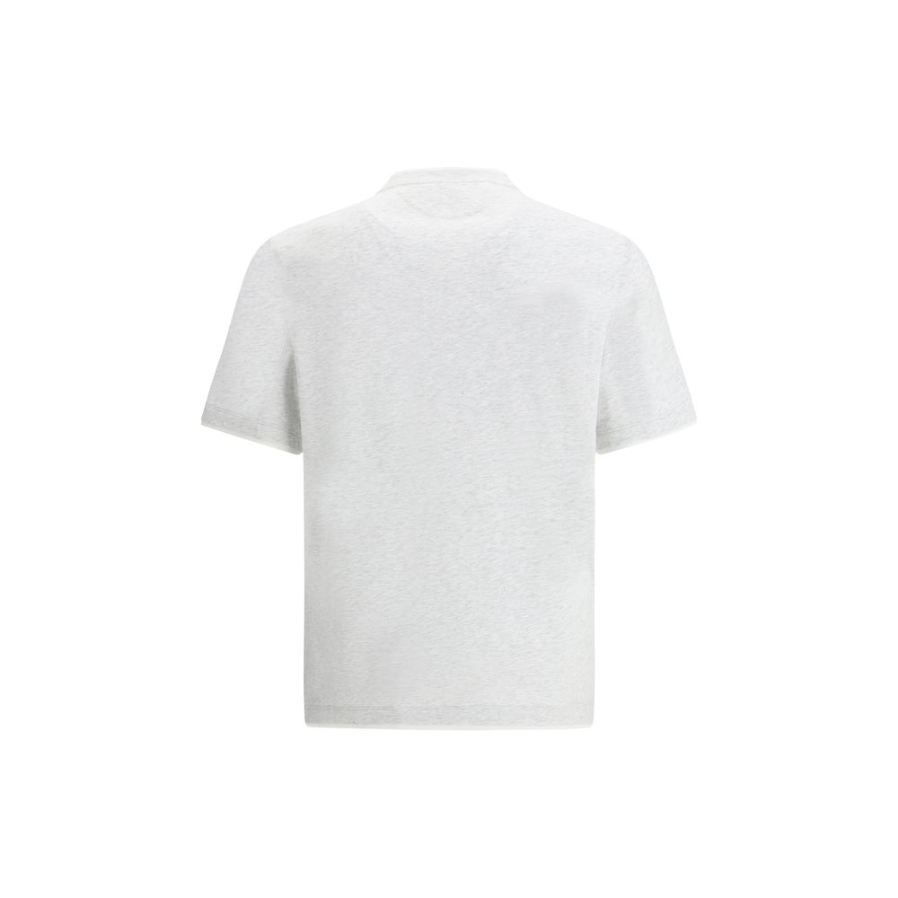 T-shirt en coton gris Brunello Cucinelli