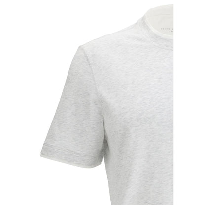 T-shirt en coton gris Brunello Cucinelli