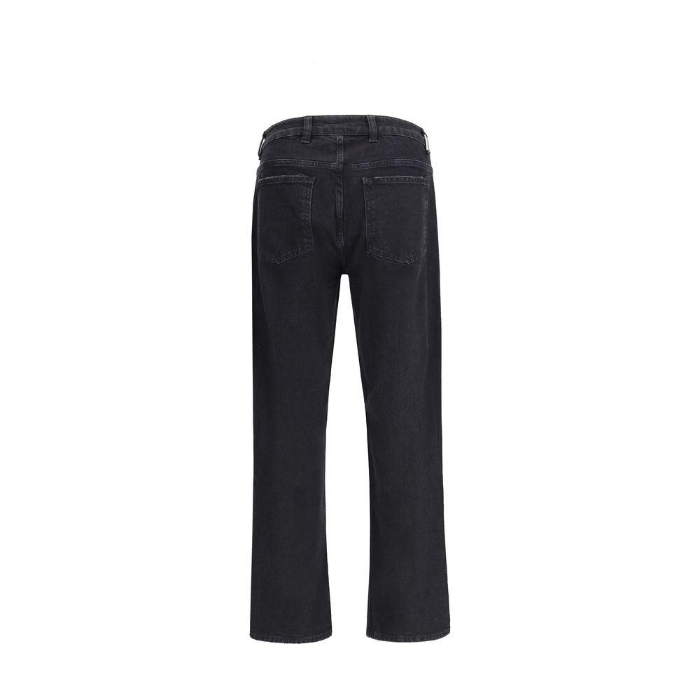 Jeans a gamba dritta in cotone nero Represent