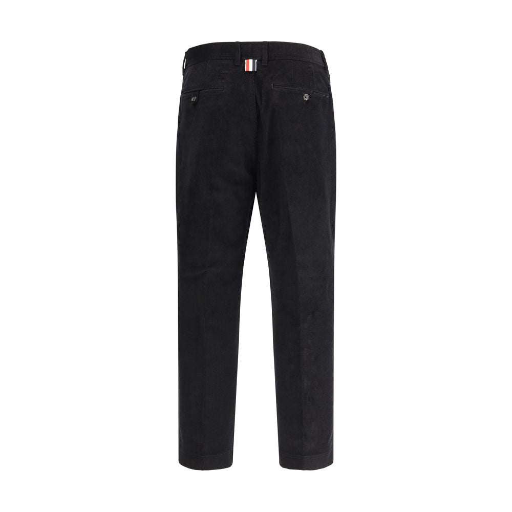 Pantaloni chino in cotone nero Thom Browne