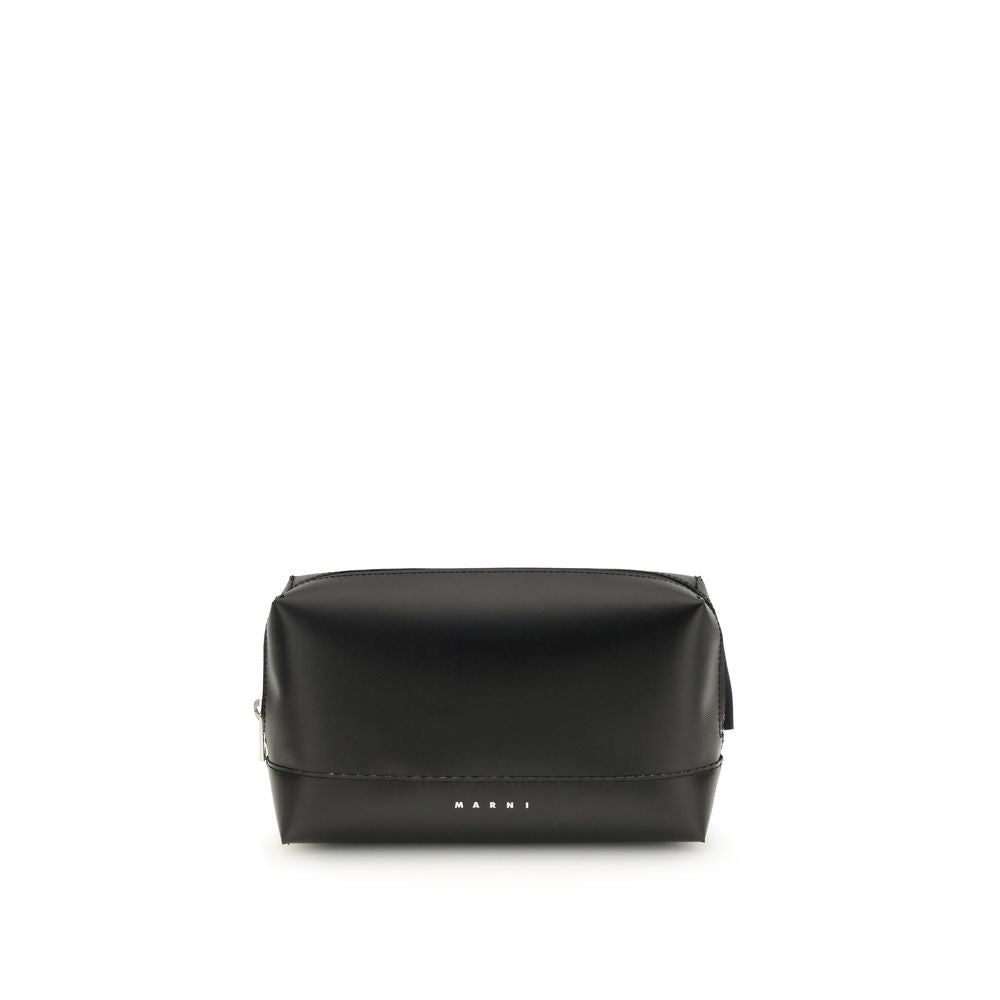 Sac bandoulière Marni Bos Taurus en cuir de veau noir