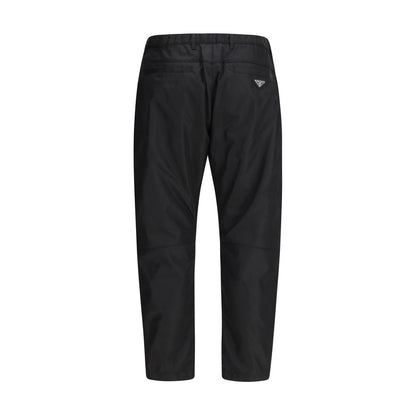 Pantaloni Casual Prada Neri in Poliammide Riciclata