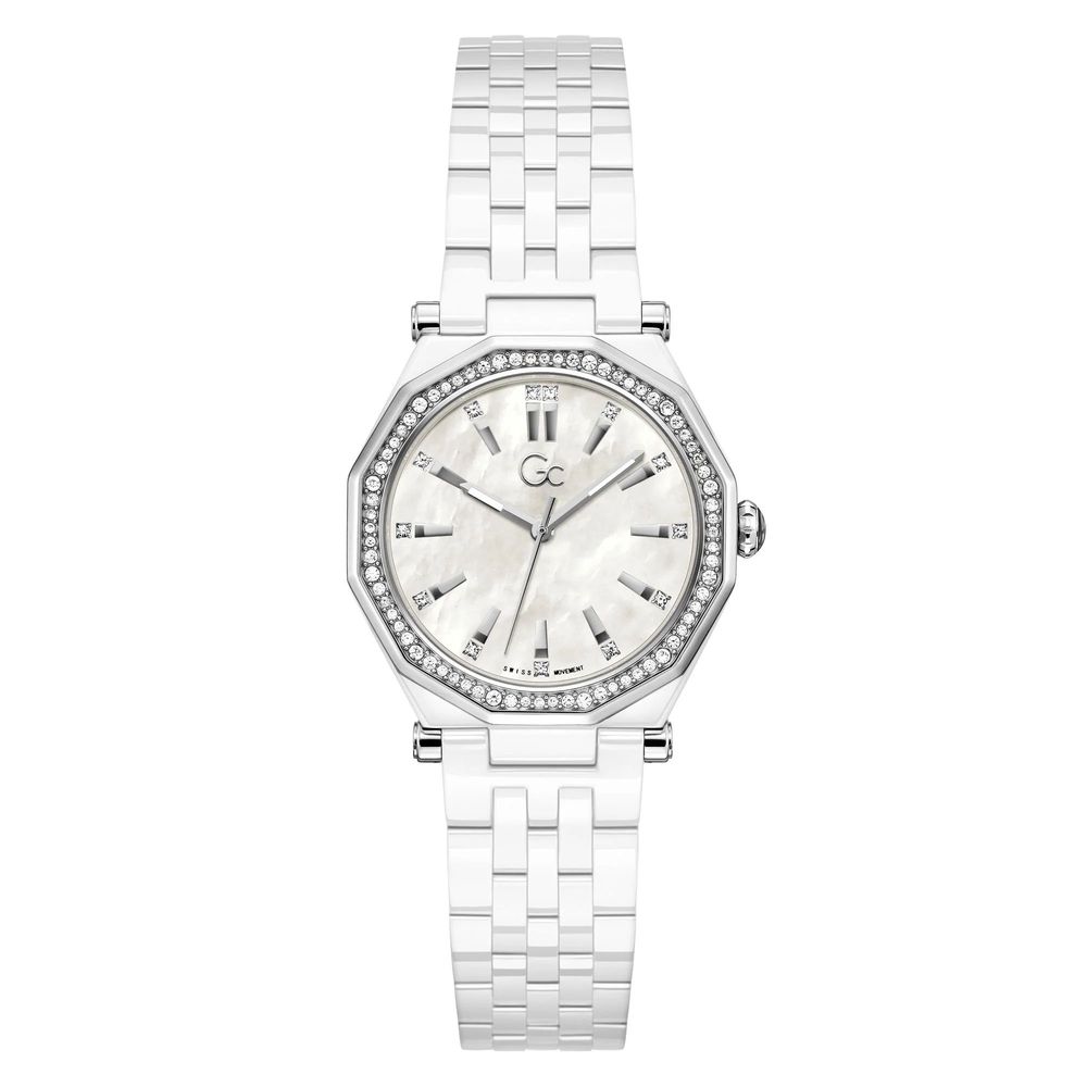 Orologio elegante in ceramica grigia GC