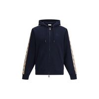 Felpa in cotone blu Burberry