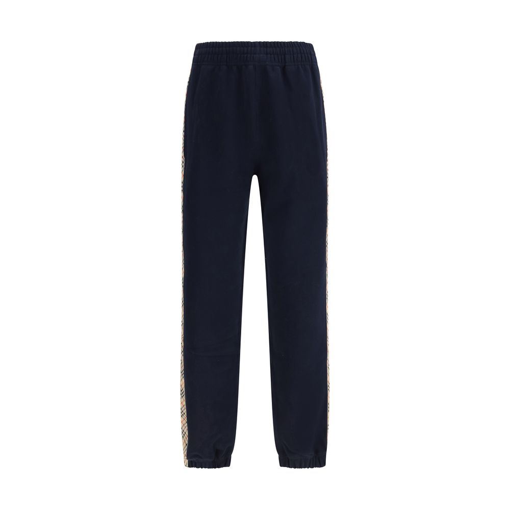 Pantaloni da jogging in cotone blu Burberry (pantaloni da allenamento)