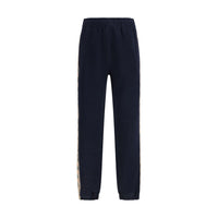 Pantaloni da jogging in cotone blu Burberry (pantaloni da allenamento)
