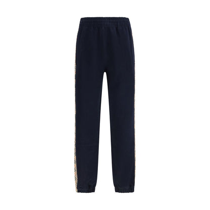 Pantaloni da jogging in cotone blu Burberry (pantaloni da allenamento)