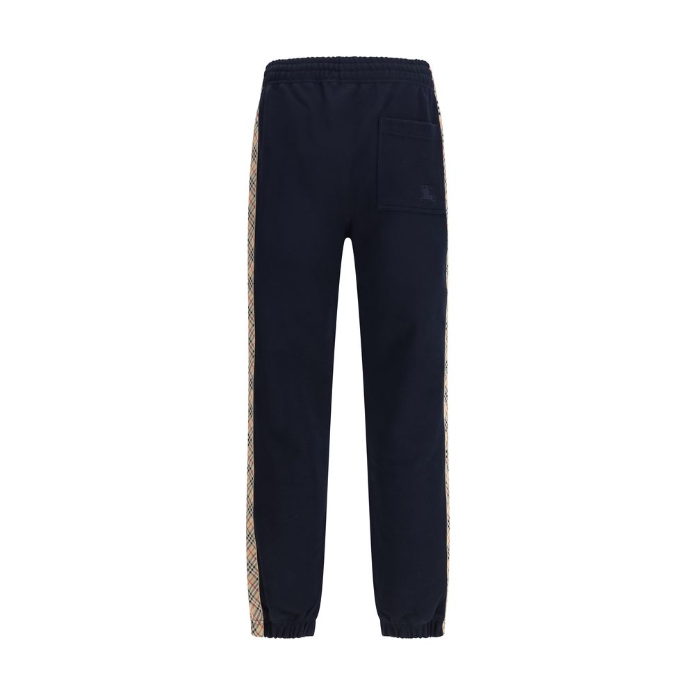 Pantaloni da jogging in cotone blu Burberry (pantaloni da allenamento)