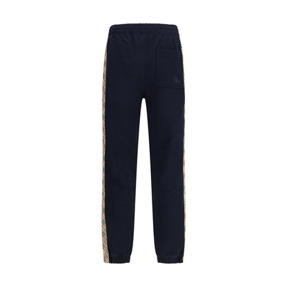 Pantaloni da jogging in cotone blu Burberry (pantaloni da allenamento)