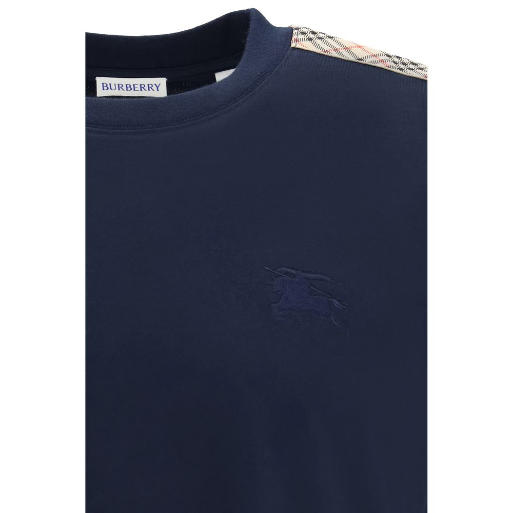 T-shirt in cotone blu Burberry