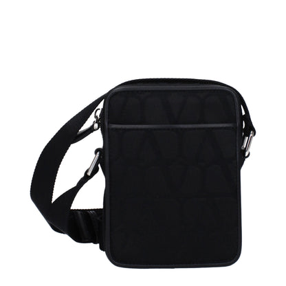 Borsa a tracolla in tessuto nero Valentino Garavani