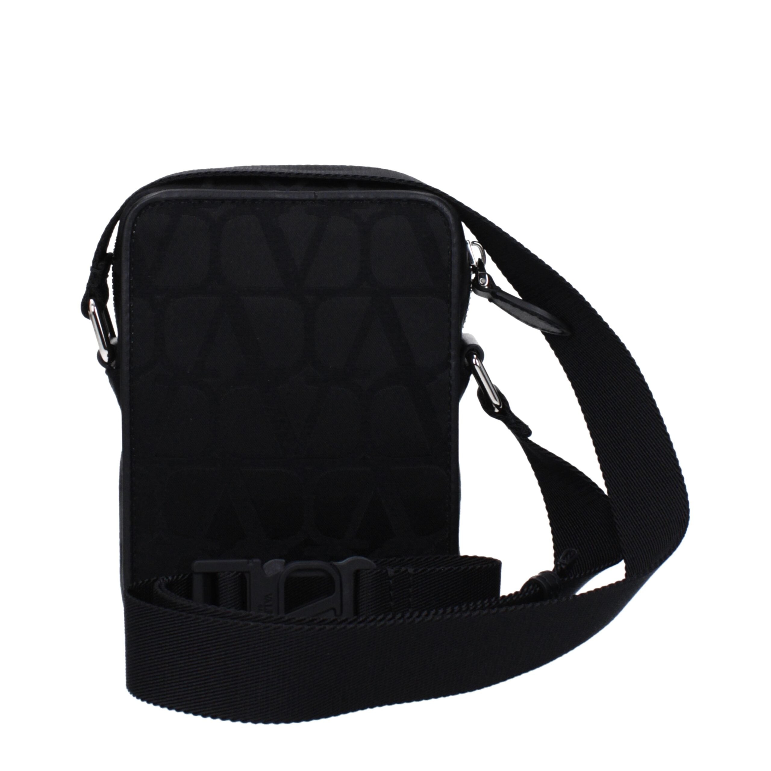Sac bandoulière en tissu noir Valentino Garavani