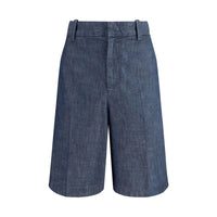 Bermuda in cotone blu Jil Sander