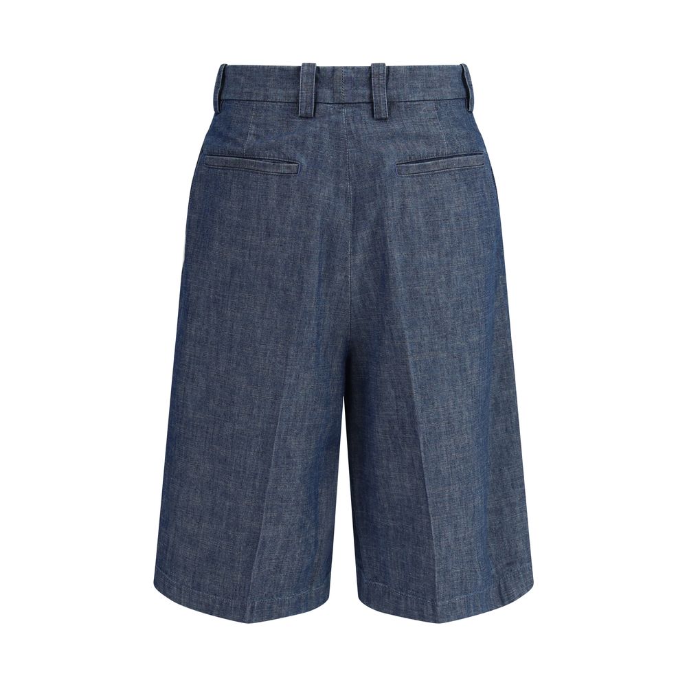 Bermuda in cotone blu Jil Sander