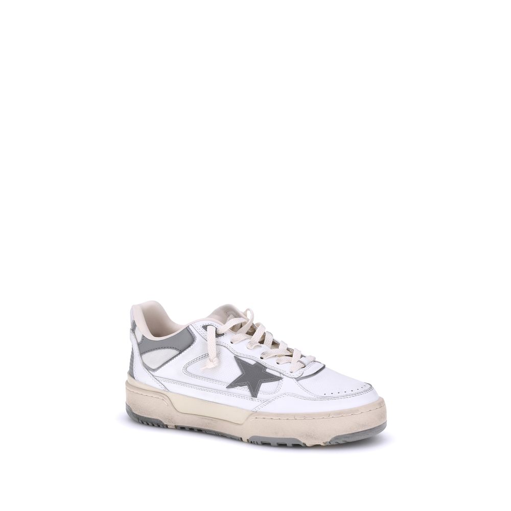 Baskets épaisses Bos Taurus en cuir de veau gris Golden Goose
